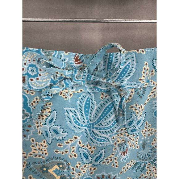 90s Vintage Skirt Women Large Blue Midi Paisley Boho Bohemian Cottagecore Pastel - Picture 4 of 8